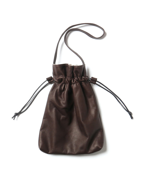 MR.OLIVE E.O.I / WATER PROOF LIGHT LEATHER / DRAWSTRING BAG ミスターオリーブ イーオーアイ / 防水ライトレザー / 巾着バッグ